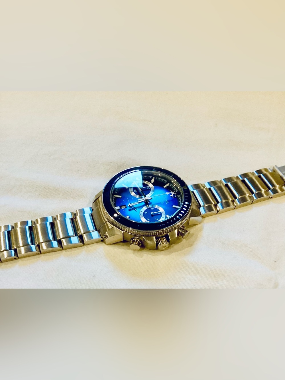 Bulova Marine Star 96B380 Chronograph Blue Dial Men's Watch 45mm FULL-KIT - Picture 7 of 16